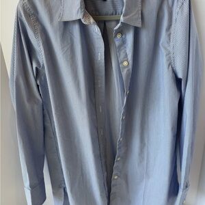 Banana Republic Men's Blue Pinstripe Dress Shirt